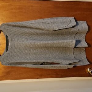 Gray lightweight high low sweater